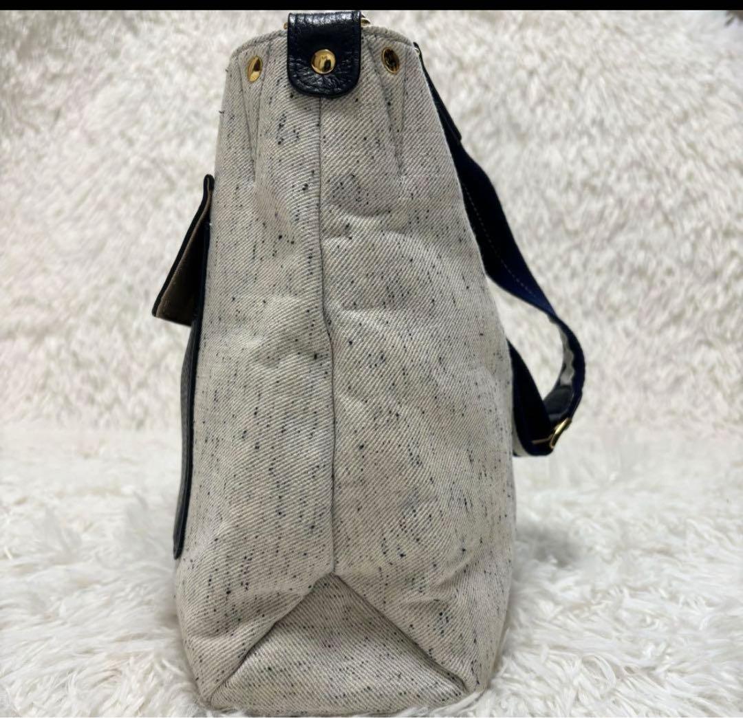 【希少】アタオ　ATAOエルヴィ ホワイトデニム ショルダーバッグ 2way