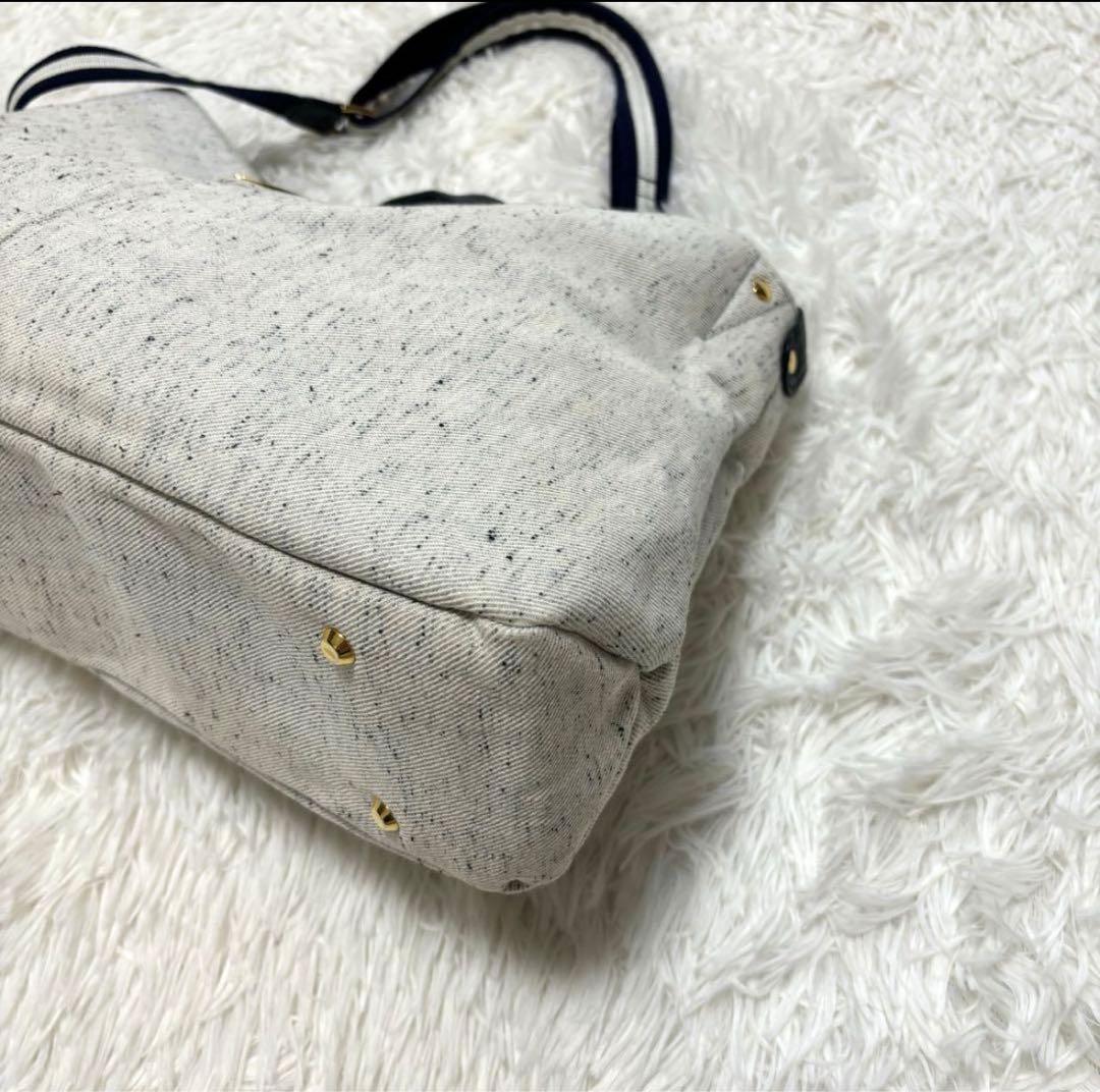 【希少】アタオ　ATAOエルヴィ ホワイトデニム ショルダーバッグ 2way