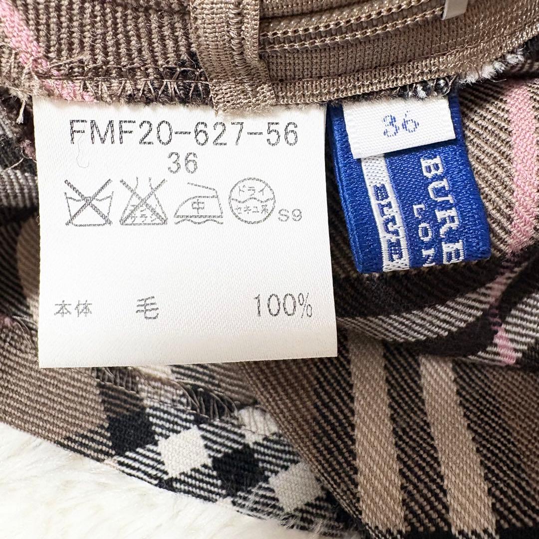 バーバリーブルーレーベル カシュクール ノバチェック ワンピース ウエストリボン