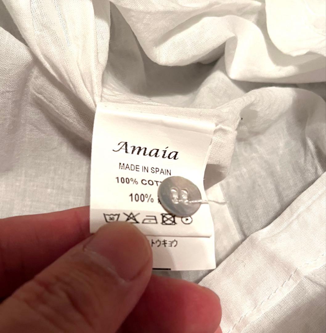 【美品】Amaia アマイアキッズ　花柄長袖ワンピース　10y