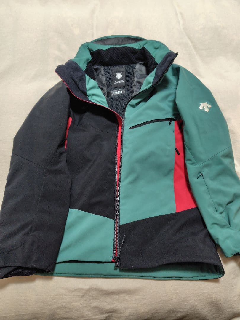 DESCENTE スキーウェアセット 緑/赤