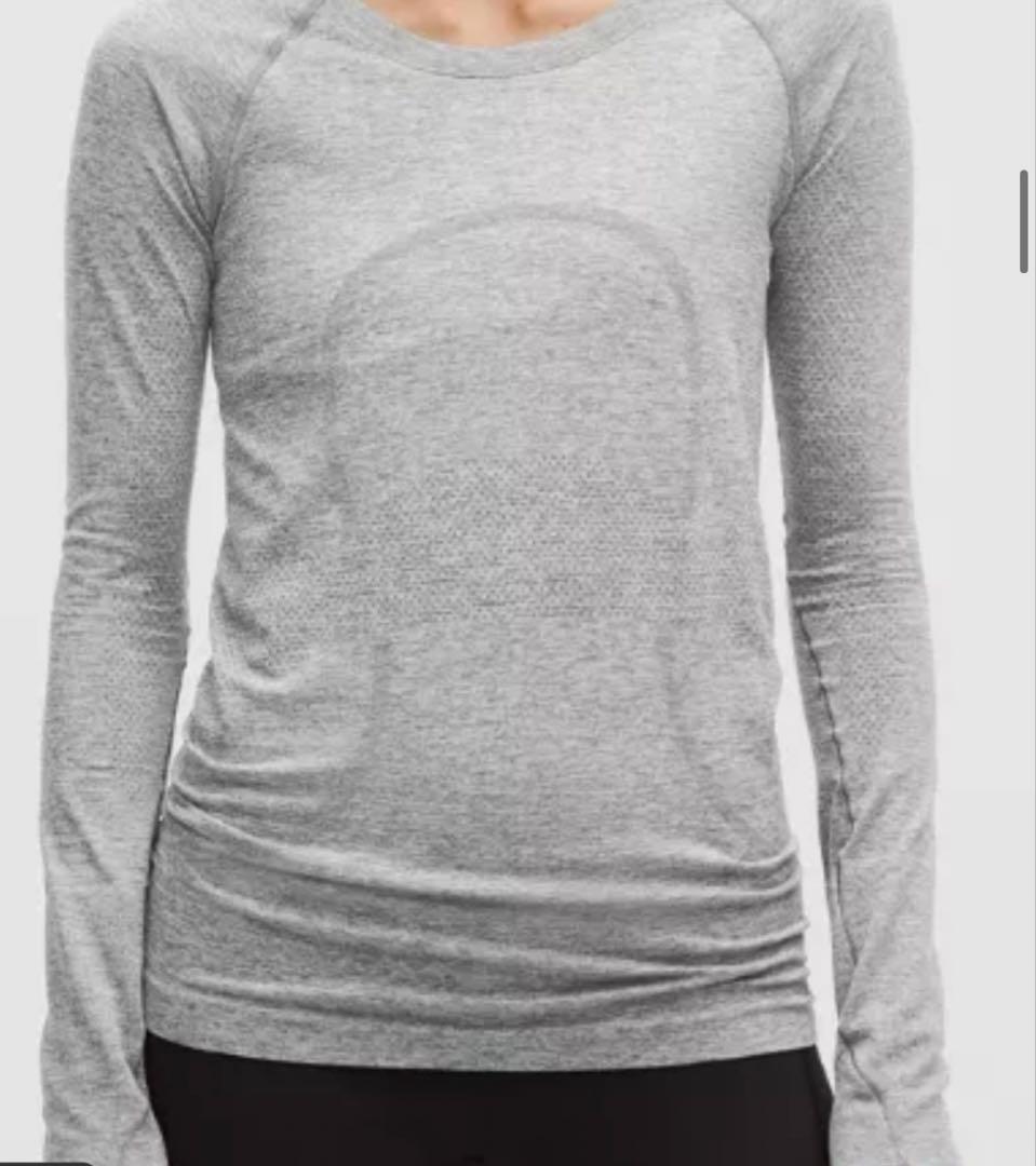 ルルレモンSwiftly Tech 長袖シャツ 黒とグレーサイズ6おまけつき