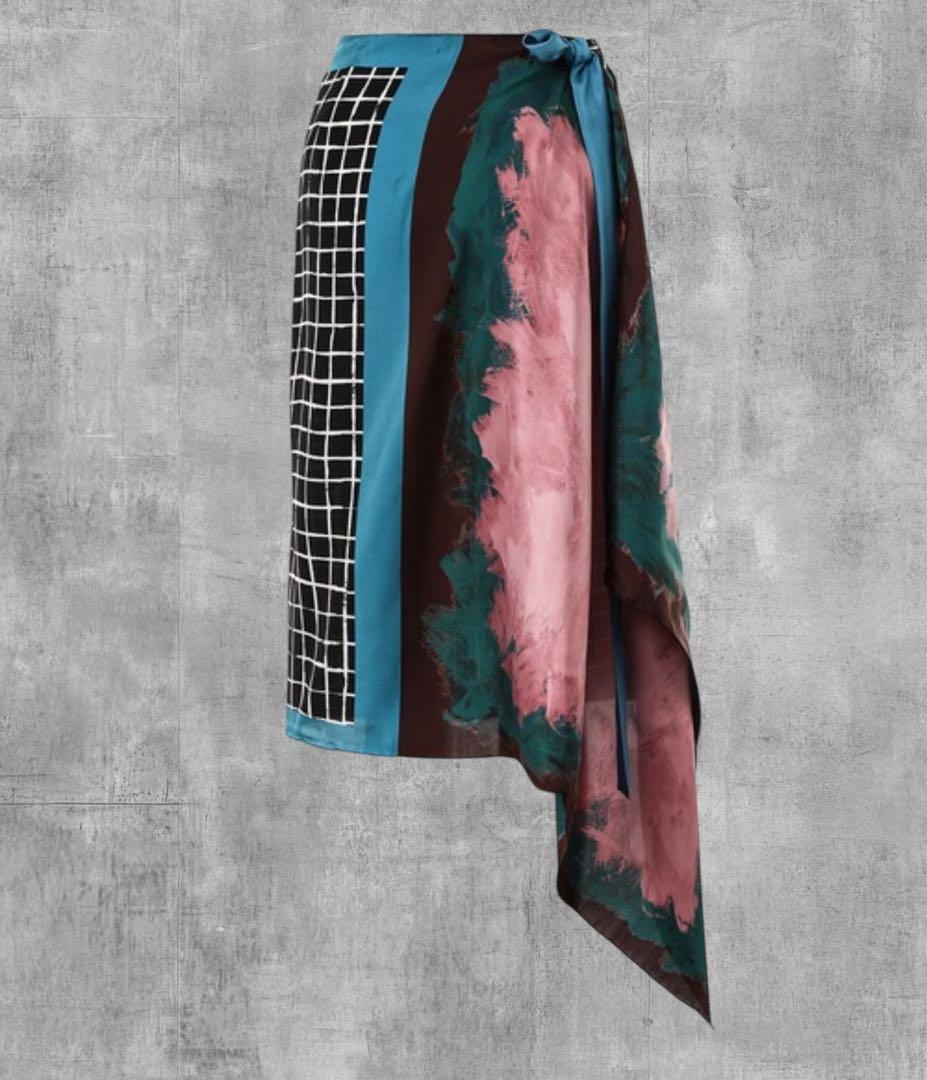 2024年モデル DRIES VAN NOTEN シルク ラップスカート