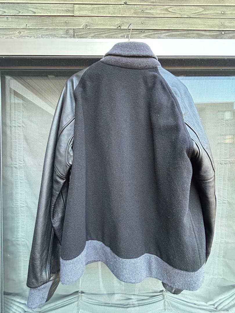 nanamica スタジャン Lサイズ 黒 レザー