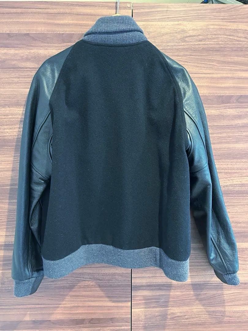 nanamica スタジャン Lサイズ 黒 レザー