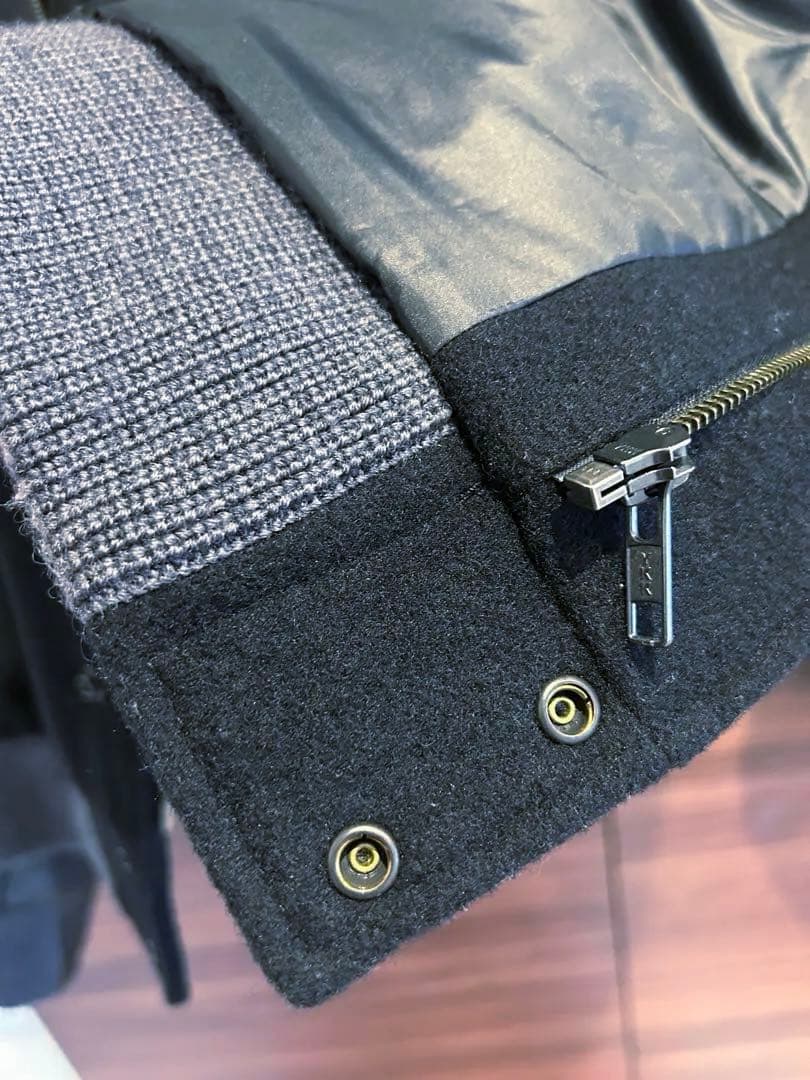 nanamica スタジャン Lサイズ 黒 レザー