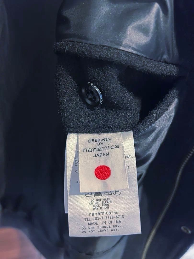nanamica スタジャン Lサイズ 黒 レザー