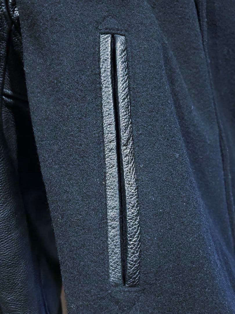 nanamica スタジャン Lサイズ 黒 レザー