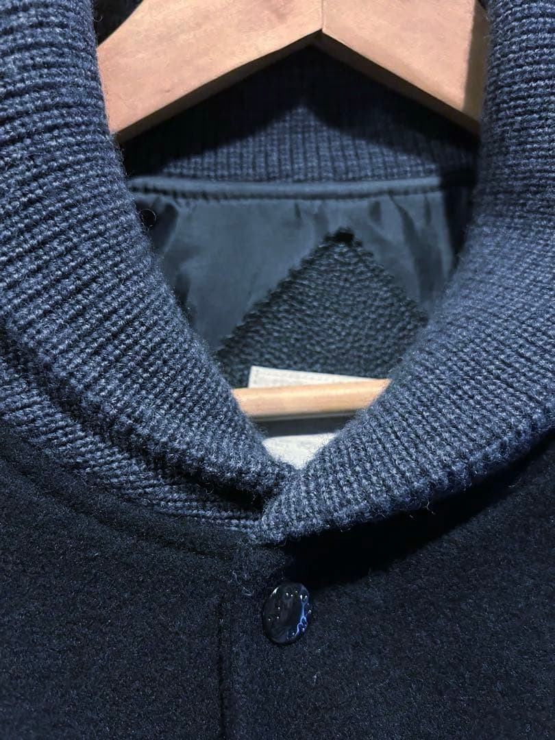 nanamica スタジャン Lサイズ 黒 レザー