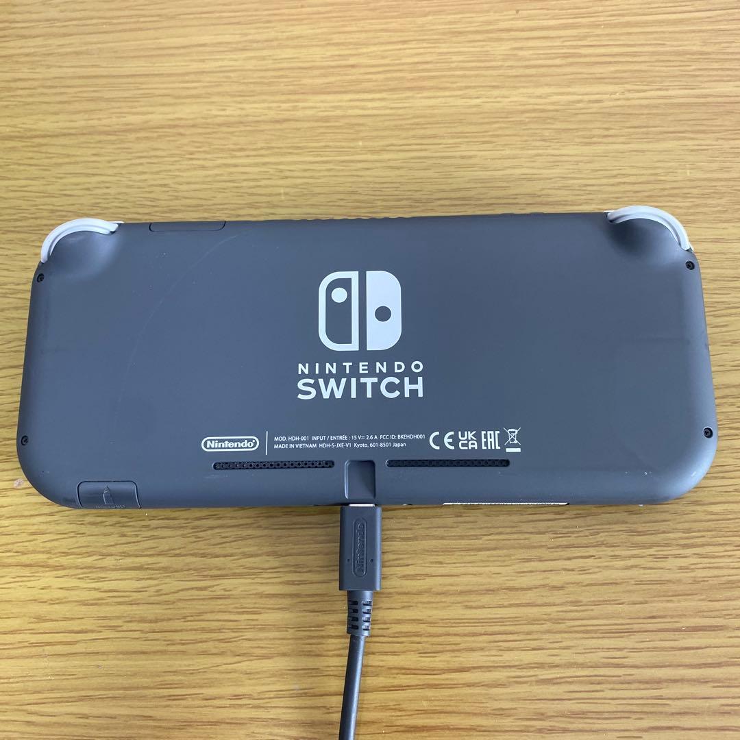 Nintendo Switch Lite グレー 本体 (箱、充電ケーブル付き)
