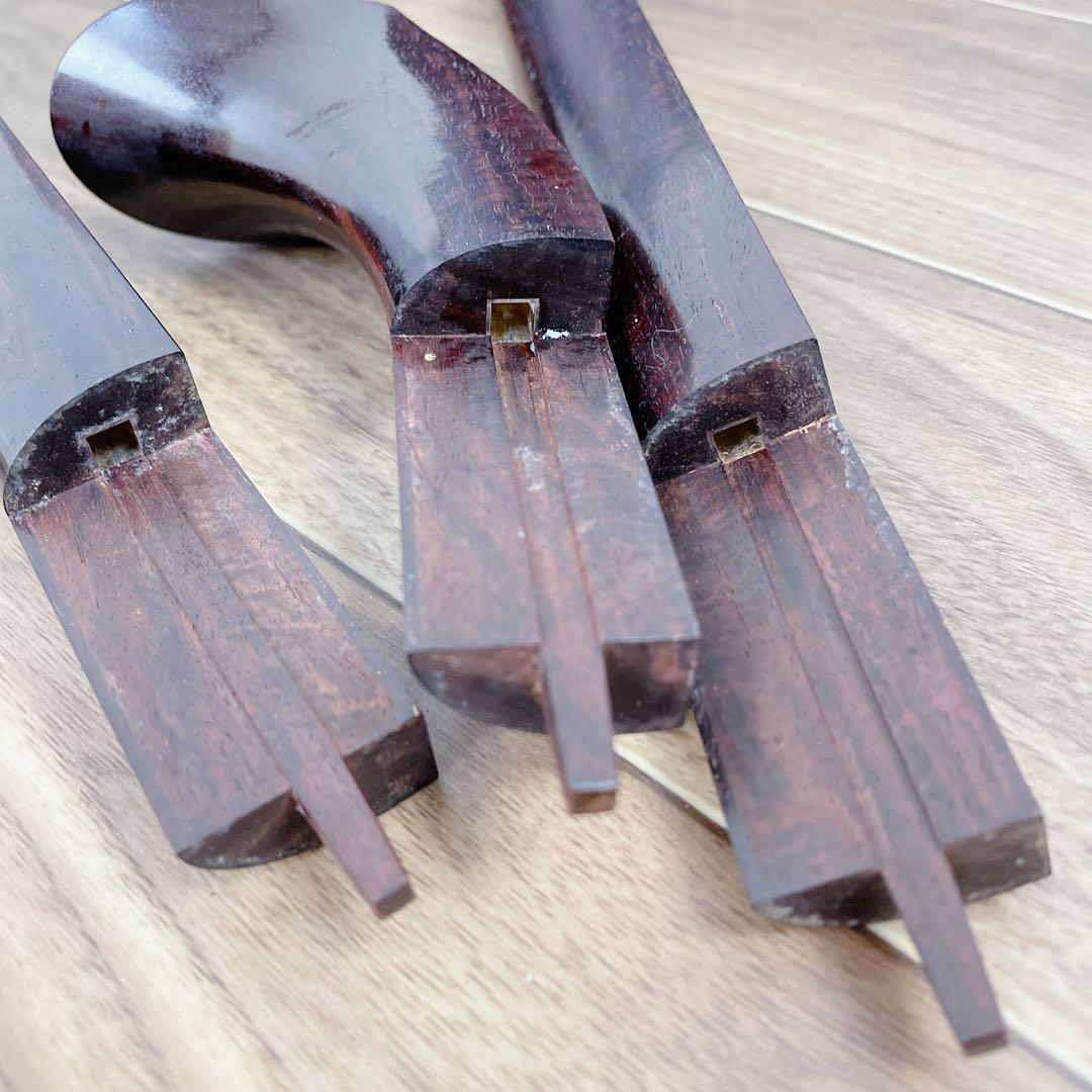 三味線 紫檀 トチ入り 細棹 金細 子持綾杉胴 和楽器