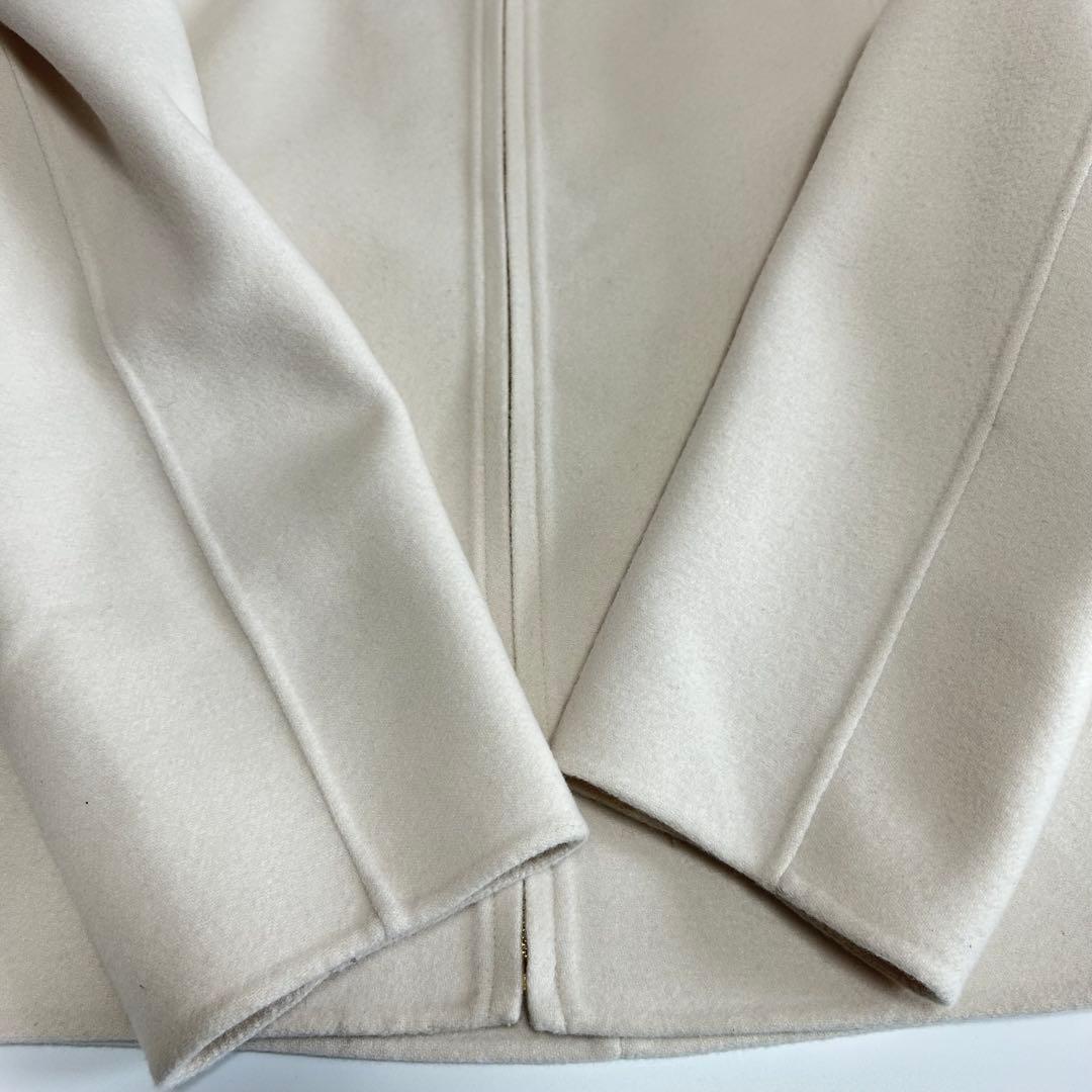 22AW✨美品 23区 ウールリバー ショート ノーカラー コート 36サイズ