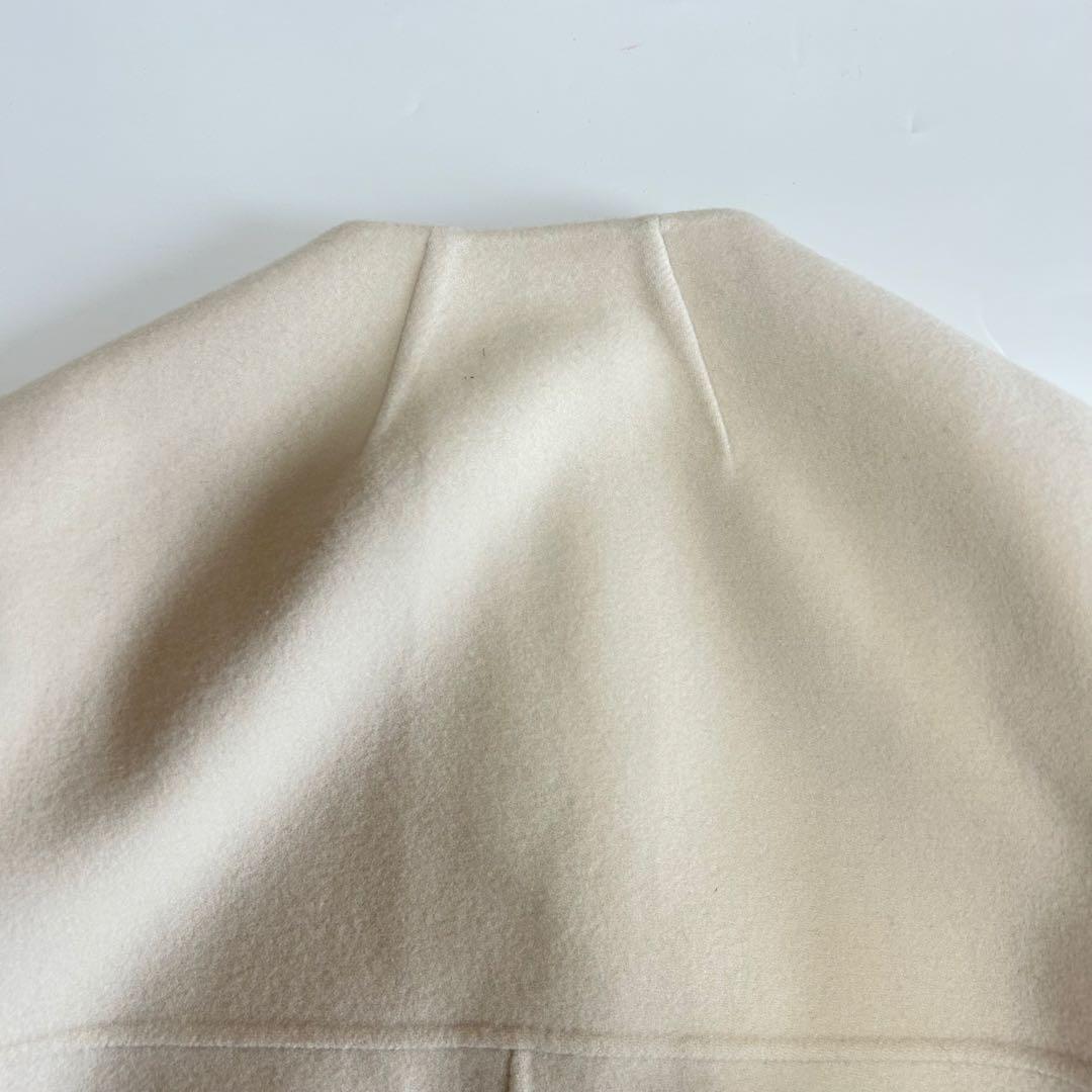 22AW✨美品 23区 ウールリバー ショート ノーカラー コート 36サイズ