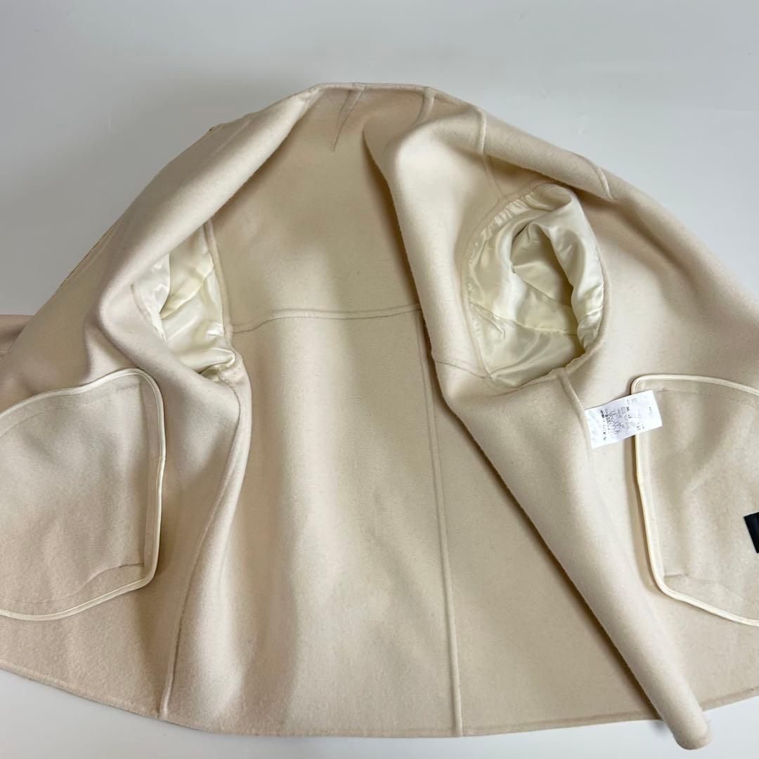 22AW✨美品 23区 ウールリバー ショート ノーカラー コート 36サイズ