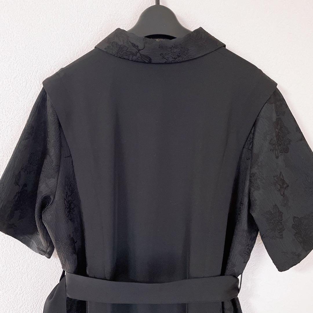 美品　HARE（ハレ）ジャガードキリカエタックワンピース