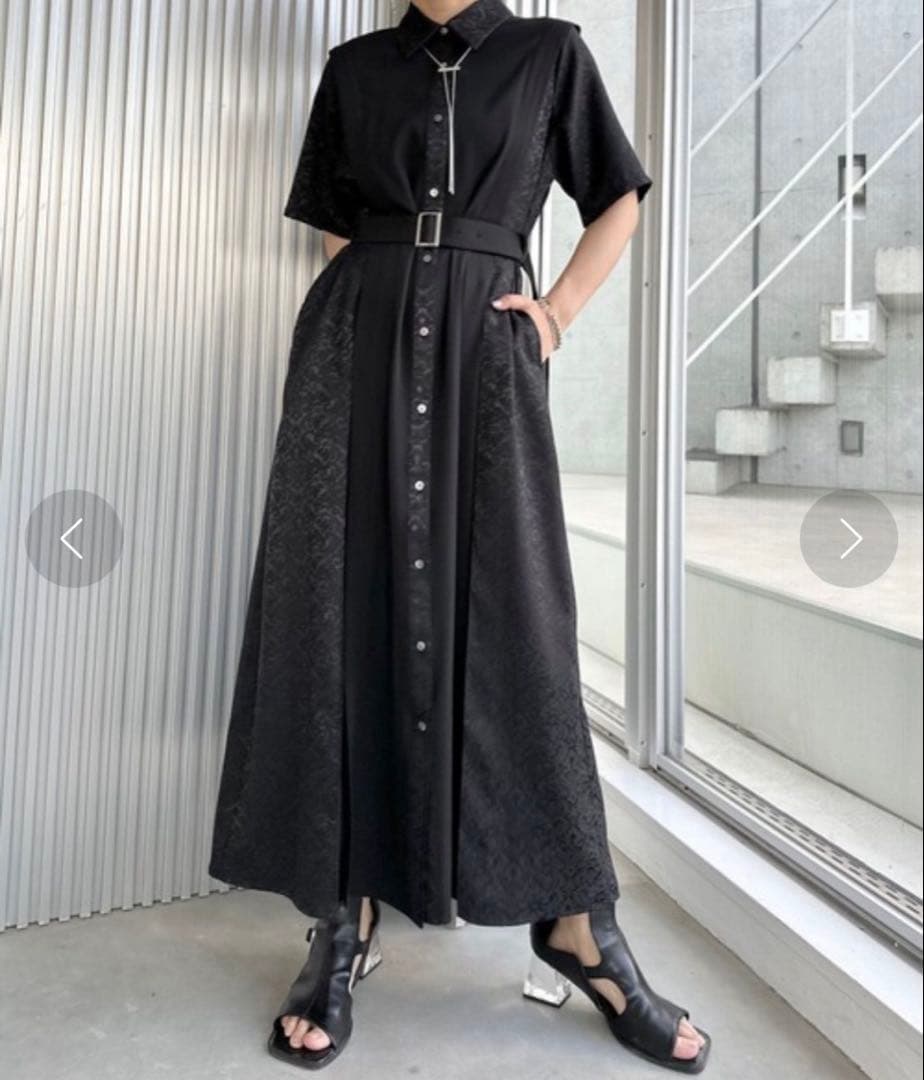 美品　HARE（ハレ）ジャガードキリカエタックワンピース