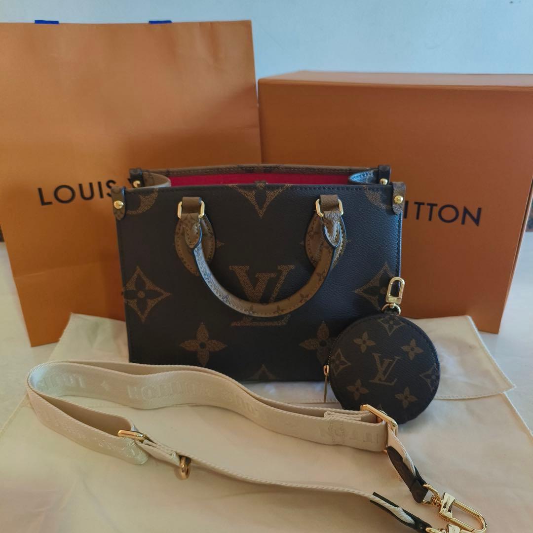 ゴールド金具 ショルダー ハンドバッグ M46373