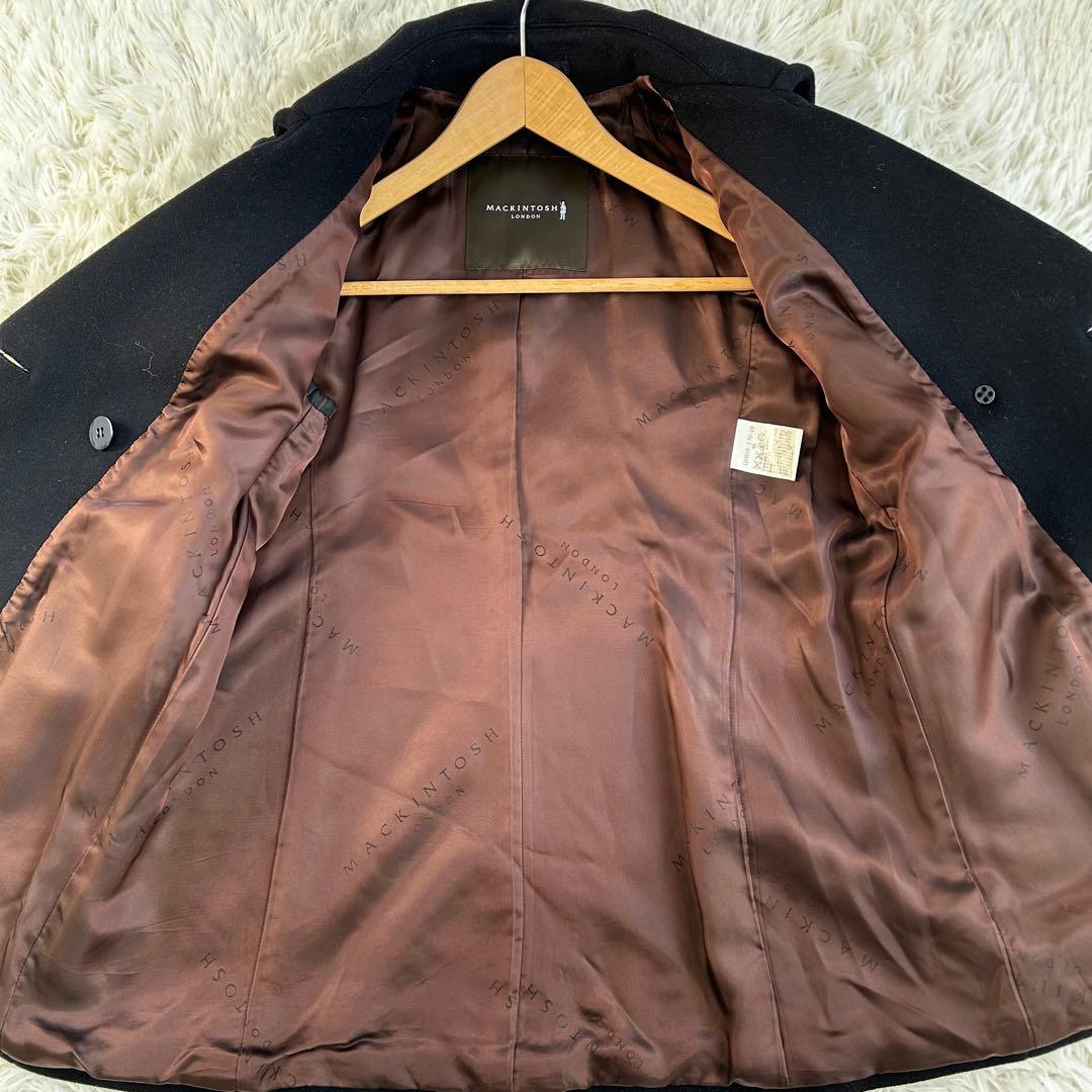 美品✨マッキントッシュロンドン Pコート 40 濃紺 ウール カシミヤ　日本製