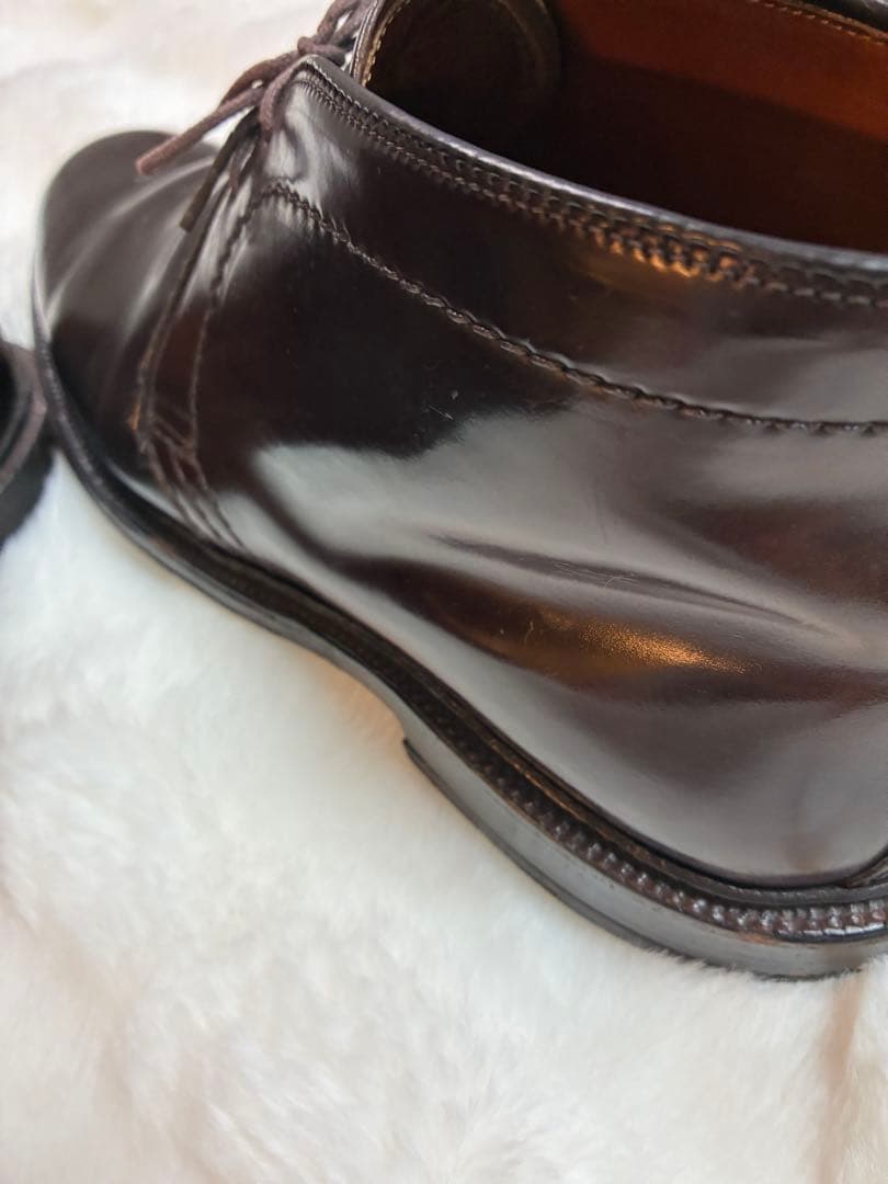 27cm オールデン　チャッカブーツ　バーガンディー　純正シューツリー、袋付き