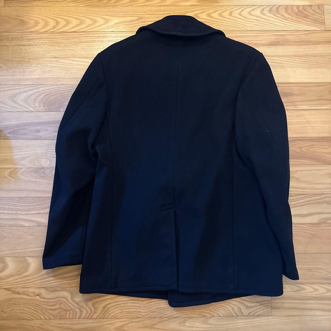 40s WWII 米海軍10ボタンPコート XL 極上