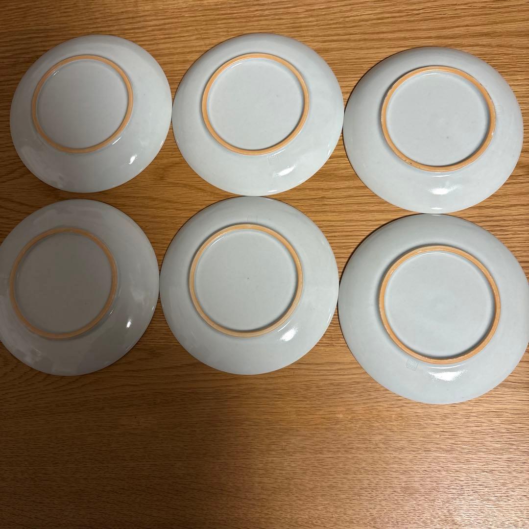 藤塚光男　平皿　染め付け　６枚