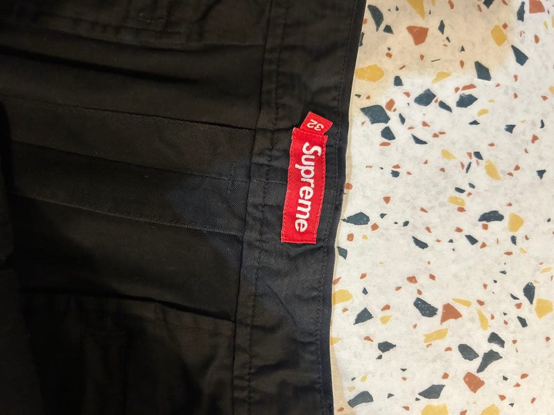 Supreme ブラック チノパン 32