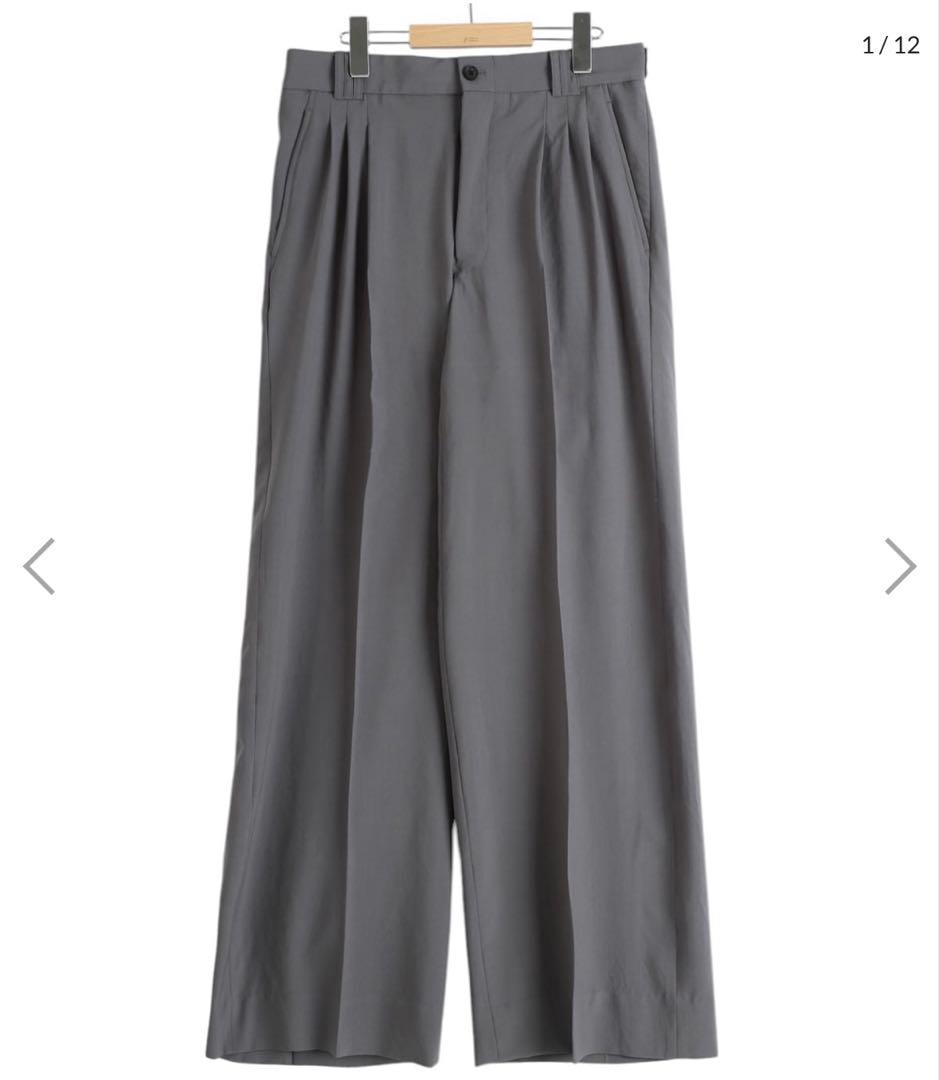 【YOKE】3PLEATED WIDE-LEG TROUSERS