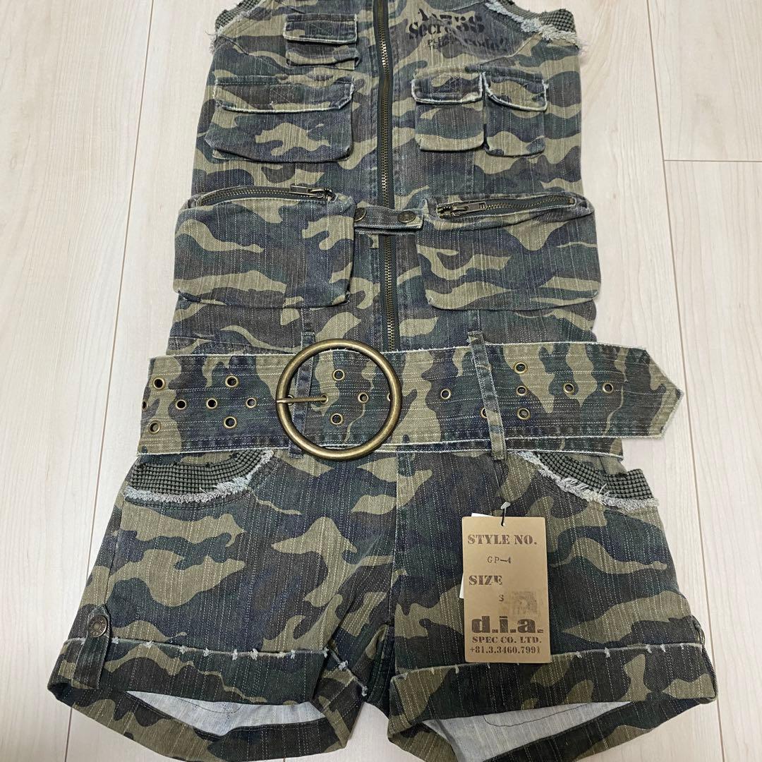 タグ付き　希少　d.i.a. ダイヤ　平成　ギャル　y2k 迷彩　サロペット