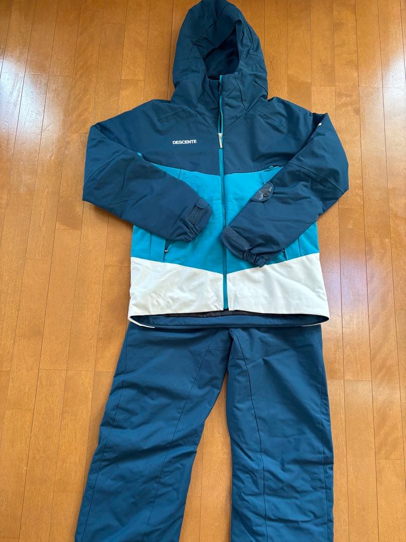 DESCENTE スキーウェア ネイビー/ターコイズ
