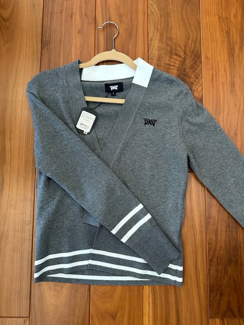 【新品未使用】PXG グレー ダブルボタンカーディガン