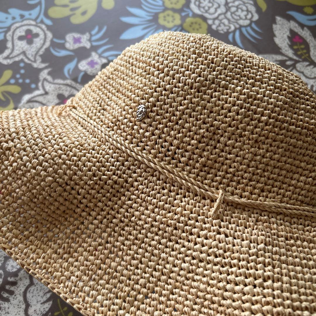 ヘレンカミンスキー　ラフィア麦わら帽子 つば広