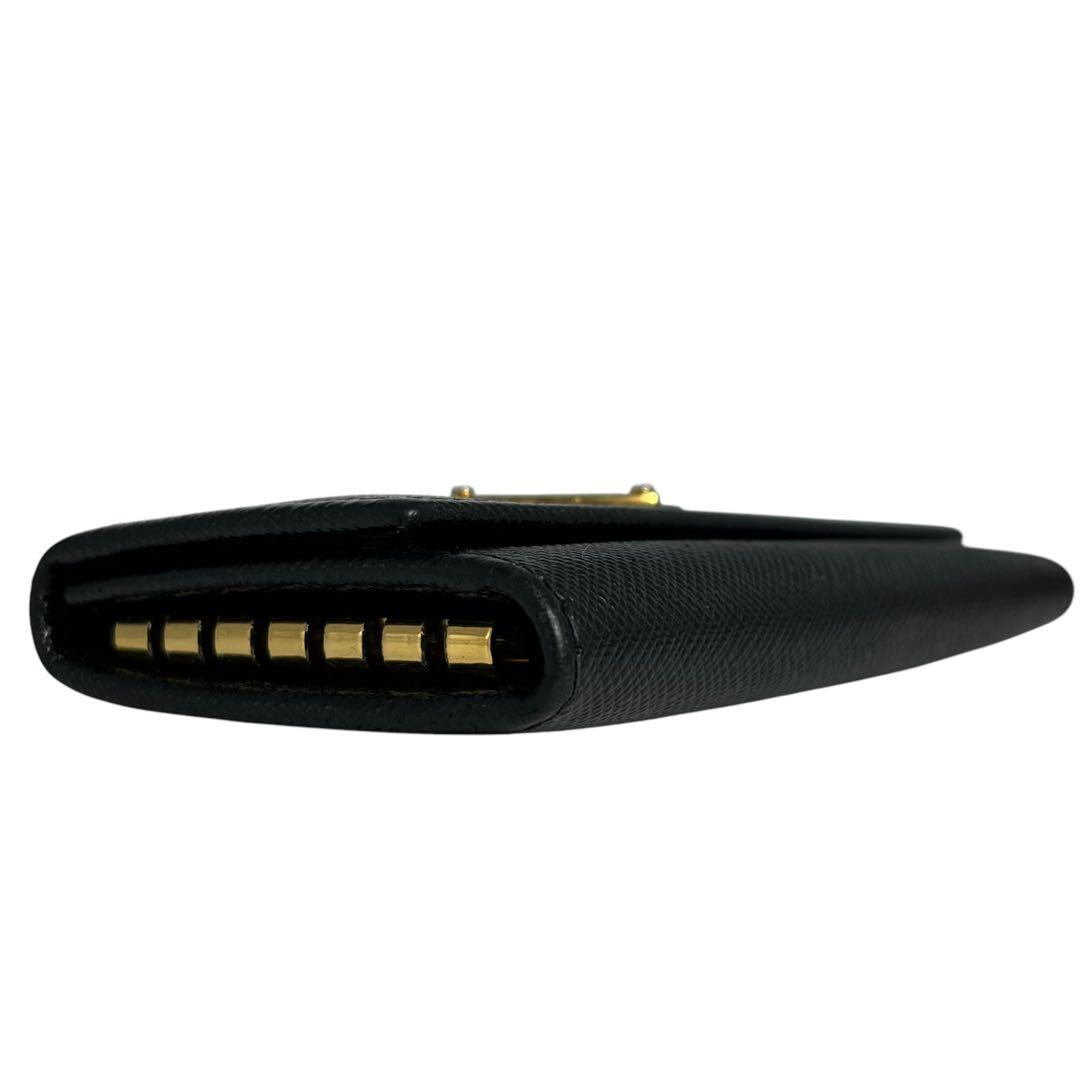 未使用級✨プラダ キーケース 6連サフィアーノレザー 三角ロゴ ブラック