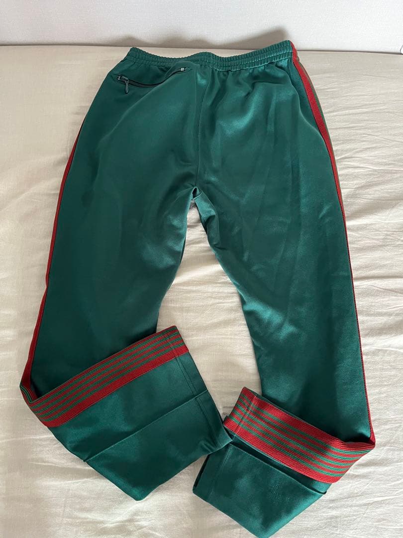 グリーン サイドストライプ パンツ