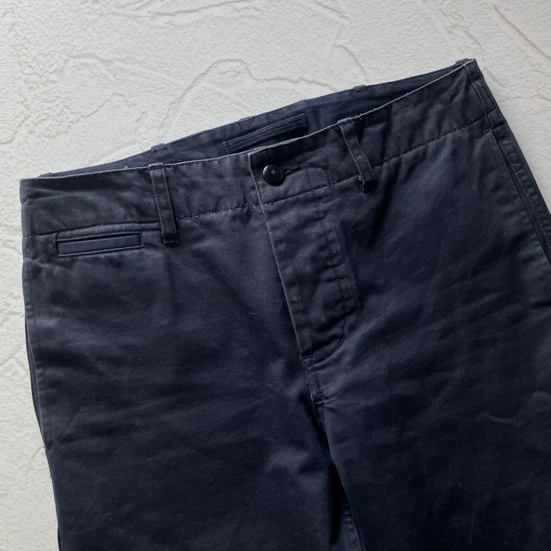 ナイジェルケーボン 日本製 チノパン ネイビー コットン パンツ 32インチ