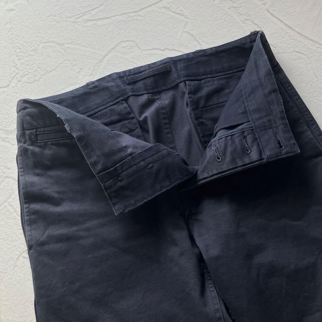 ナイジェルケーボン 日本製 チノパン ネイビー コットン パンツ 32インチ