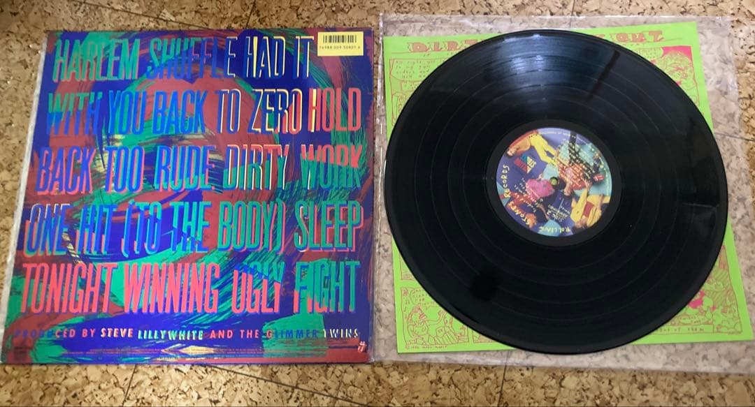 超レア！Rolling Stones Dirty Work LP ステッカー付き