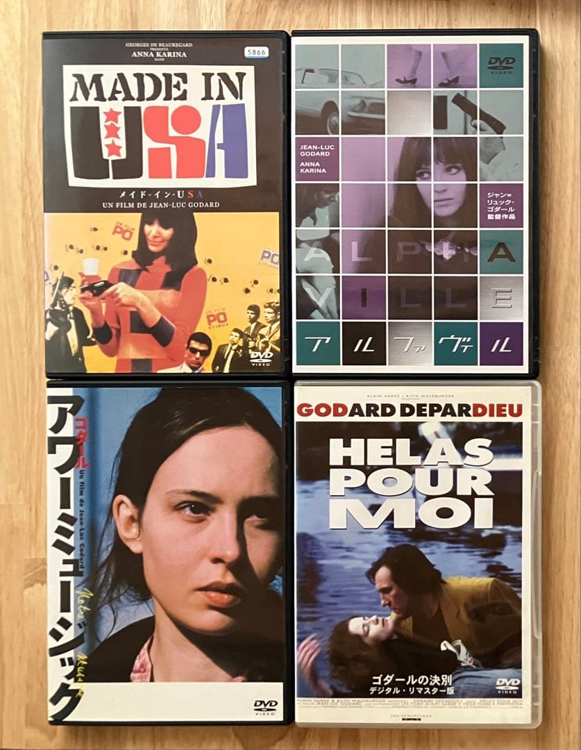 ジャン＝リュック・ゴダール 4作品 DVD レンタル使用品