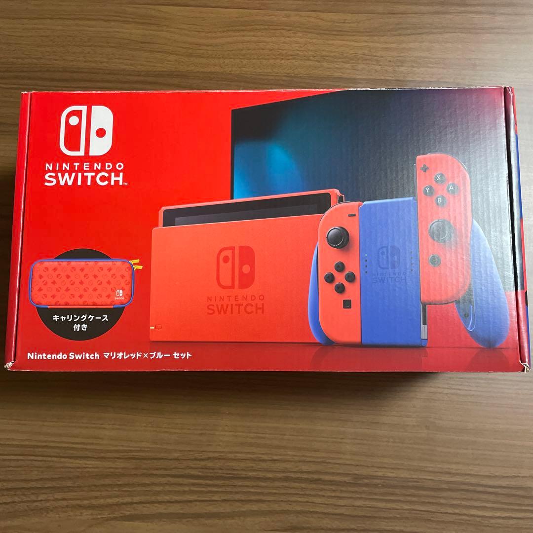 美品 Nintendo Switch マリオレッド×ブルー