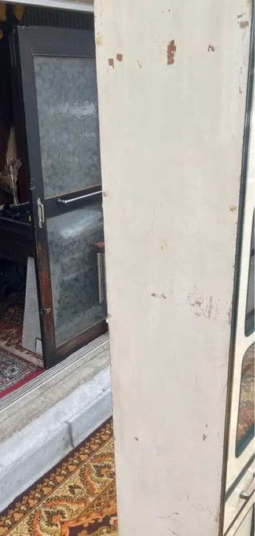 飾り棚 食器棚 水屋 昭和レトロ 当時物 レトロポップ インテリア 白