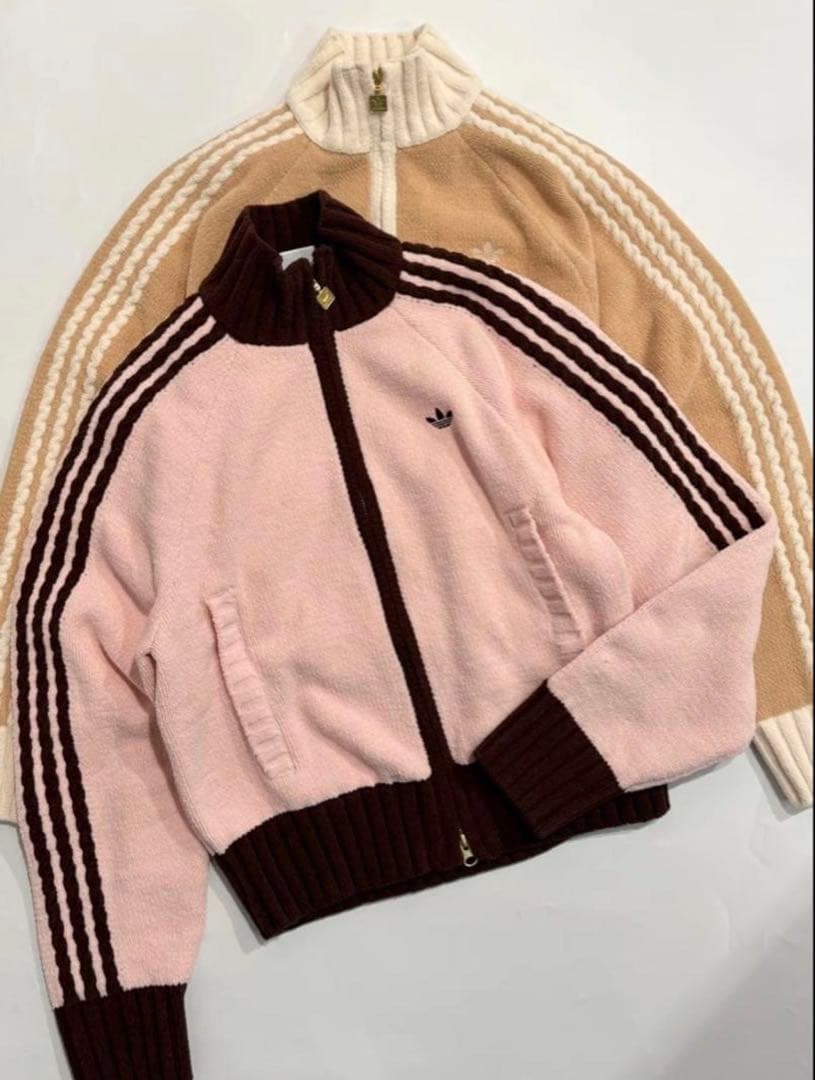 新品L Adidas W ニット トラックトップ ジャケット KV8867