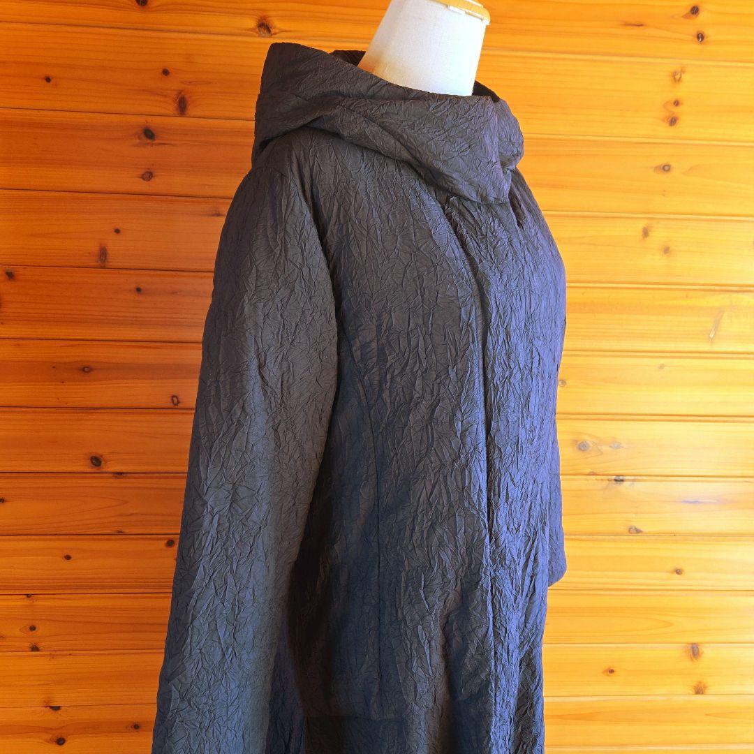 芽風 センソユニコ ロングダウンコート アシンメトリー 軽量 変形 黒ブラック