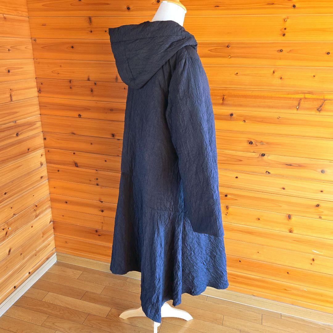 芽風 センソユニコ ロングダウンコート アシンメトリー 軽量 変形 黒ブラック