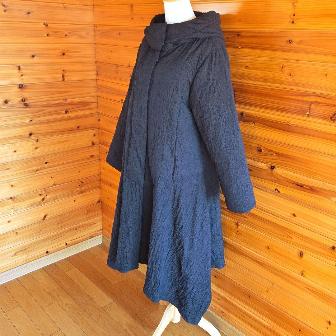 芽風 センソユニコ ロングダウンコート アシンメトリー 軽量 変形 黒ブラック