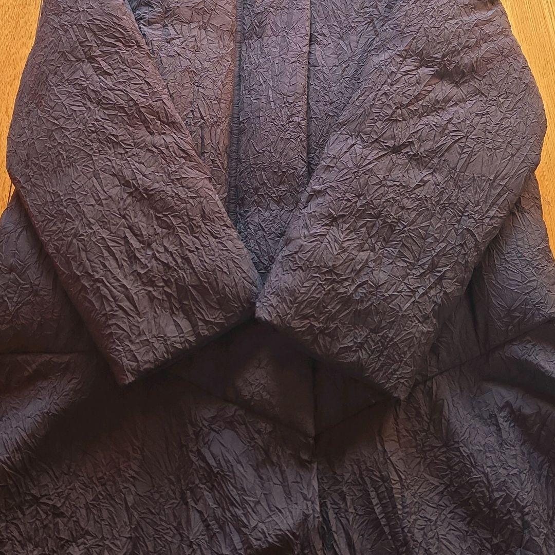 芽風 センソユニコ ロングダウンコート アシンメトリー 軽量 変形 黒ブラック