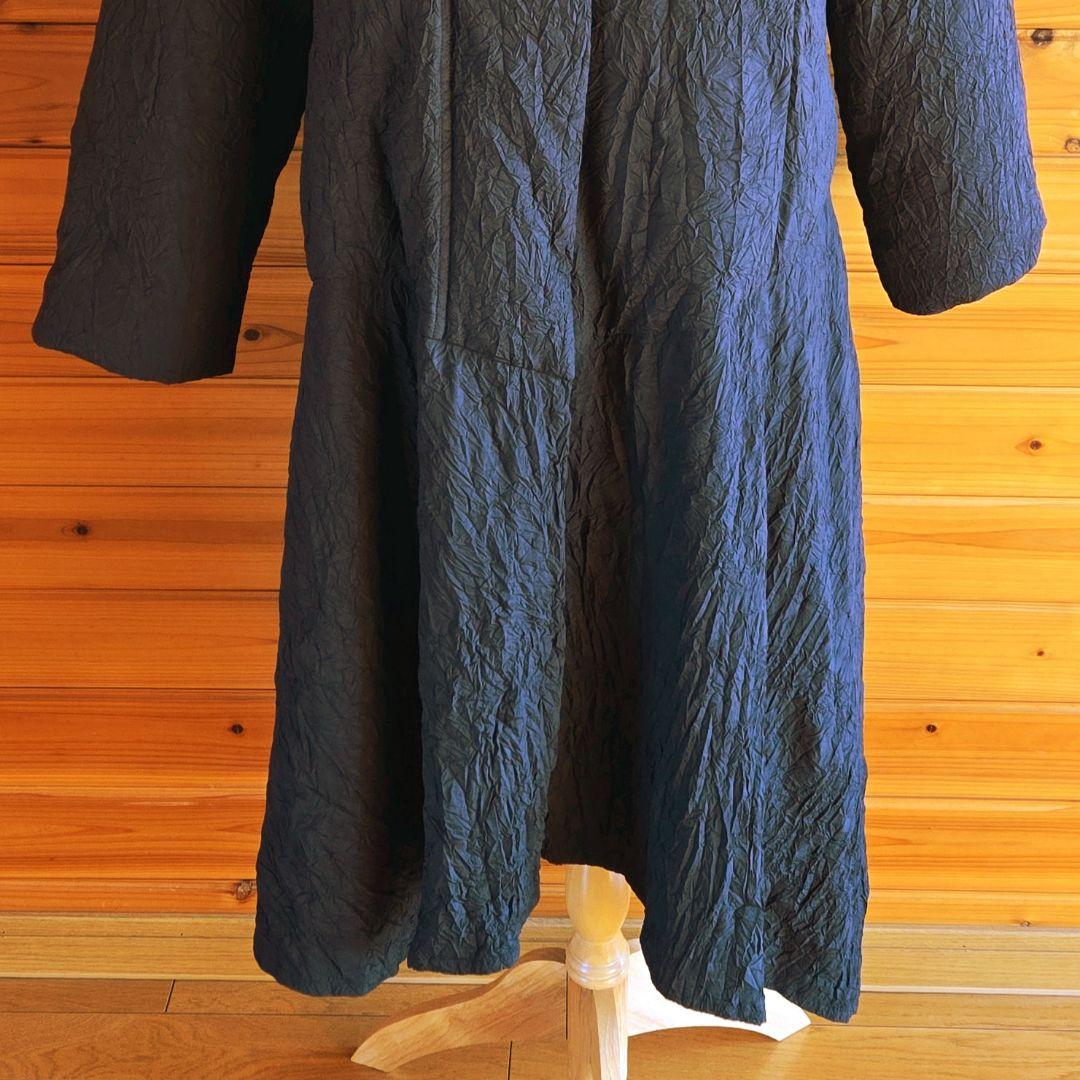 芽風 センソユニコ ロングダウンコート アシンメトリー 軽量 変形 黒ブラック