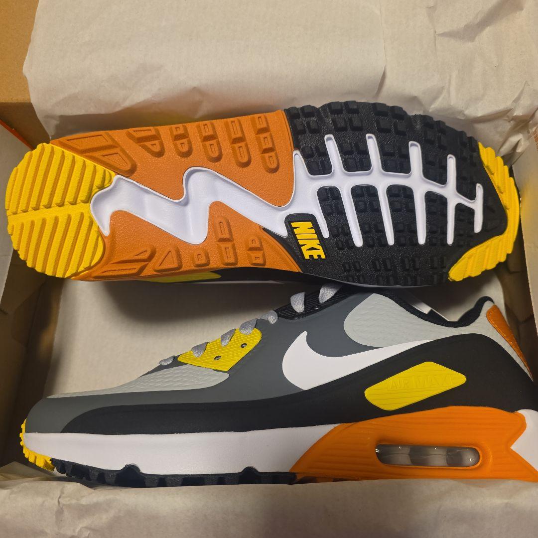 NIKEゴルフ　Nike Air Max 90 グレー/オレンジ　箱有　27cm