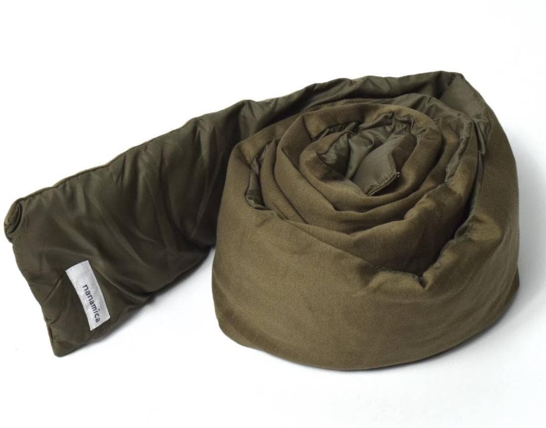 未使用 ナナミカ ダウンマフラー カーキ SUKF250 男女兼用