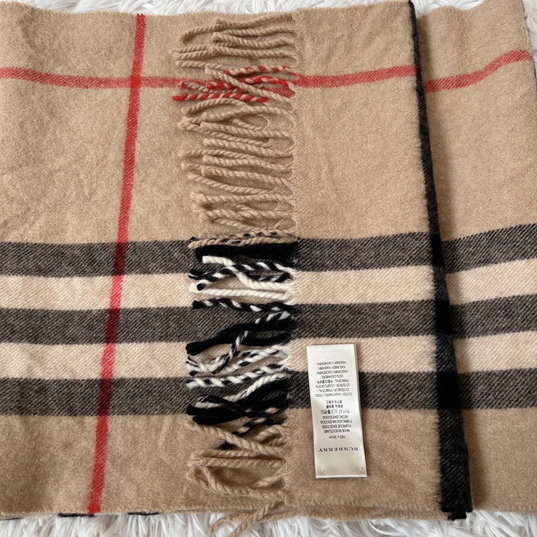 【現行】BURBERRY バーバリー　マフラー　カシミア100 メガチェック