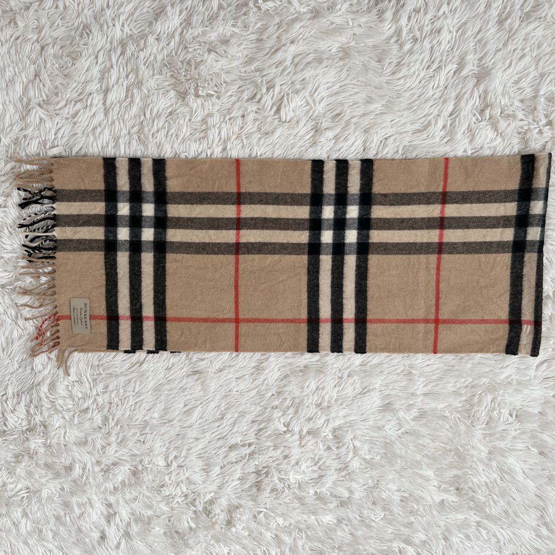 【現行】BURBERRY バーバリー　マフラー　カシミア100 メガチェック