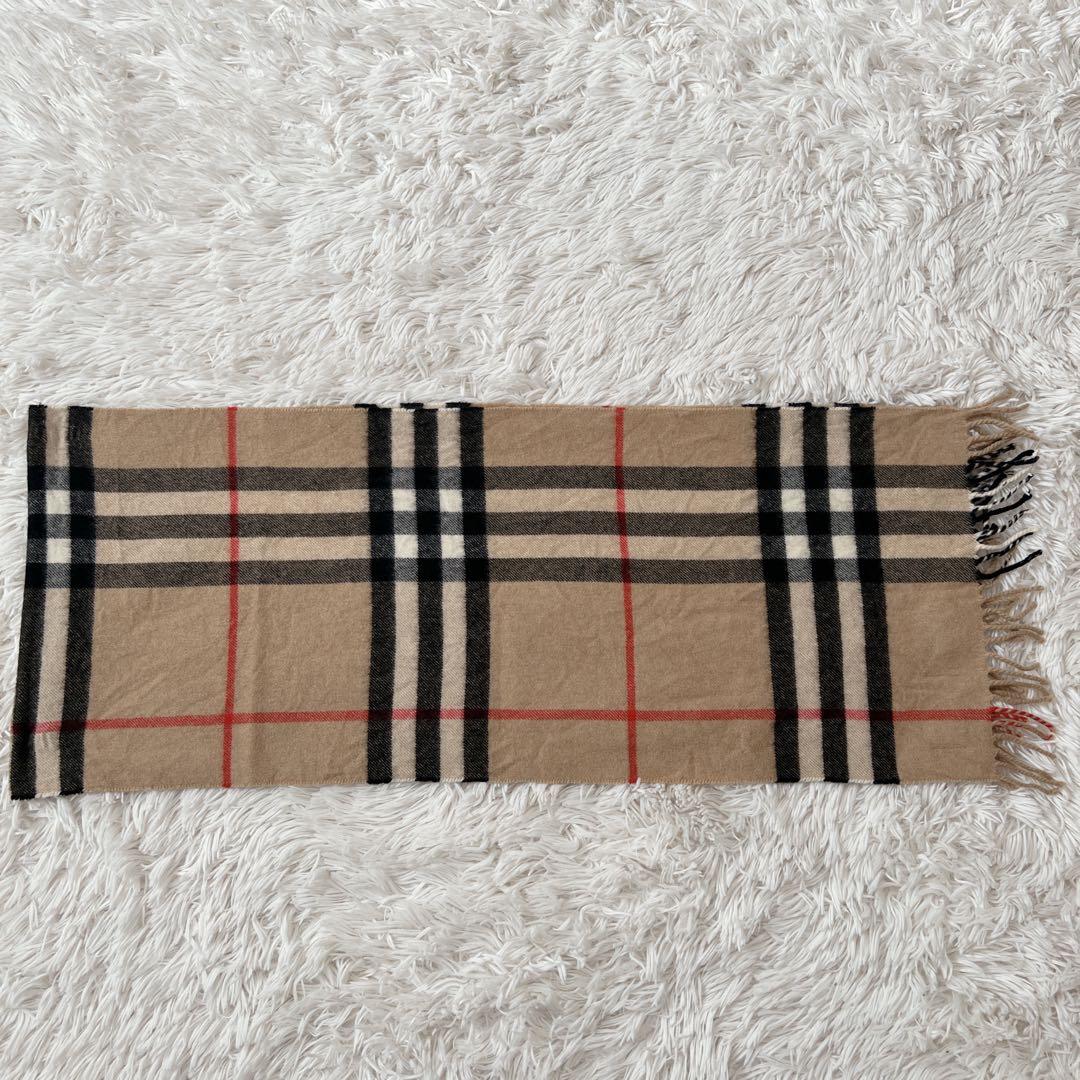 【現行】BURBERRY バーバリー　マフラー　カシミア100 メガチェック